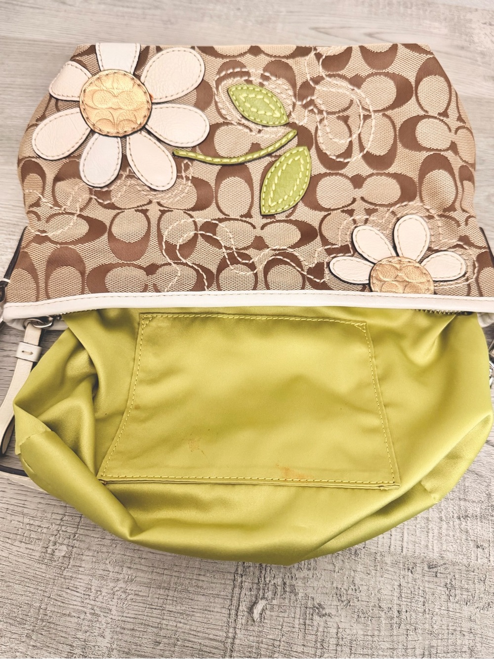 Coach Brown Flower Purse - Picture 6 of 7